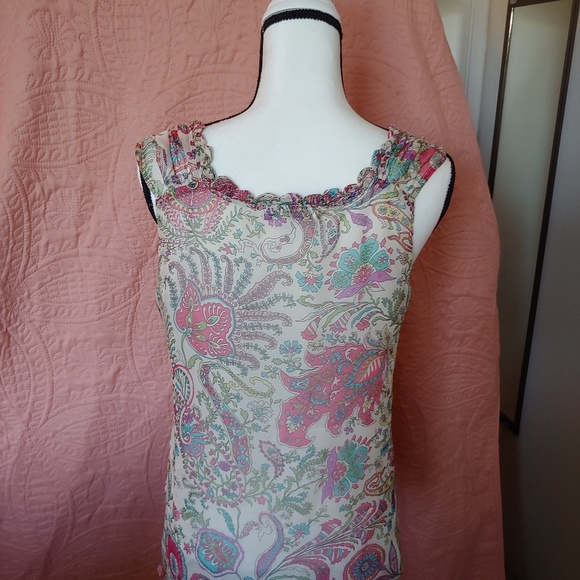 Blue Tassel silky tank - Picture 2 of 7